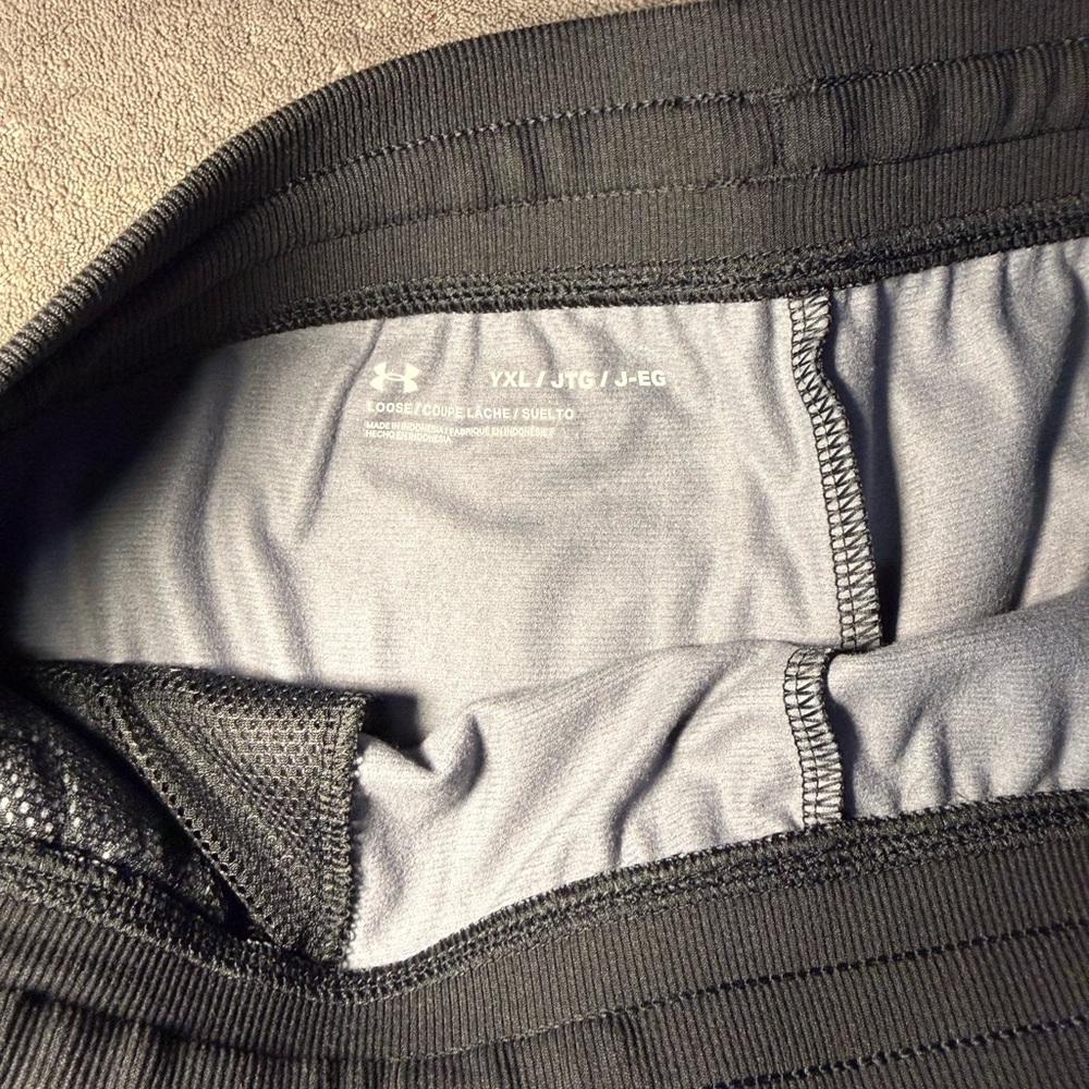 NWT Under Armour Kids XL Black and Gray Camo Joggers - Picture 3 of 7